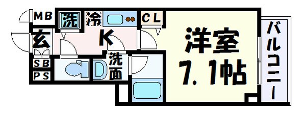 神戸駅 徒歩7分 8階の物件間取画像